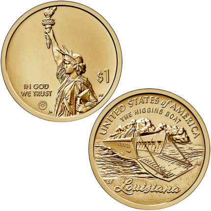 1 dólar estadounidense 2023 Luisiana – Higgins Boat