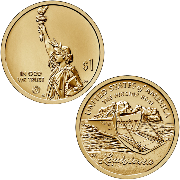 1 USA dollar 2023 Louisiana – Higginsi paat - Image 1