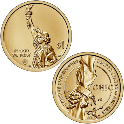1 USA dollar 2023 Ohio – Maa-alune raudtee