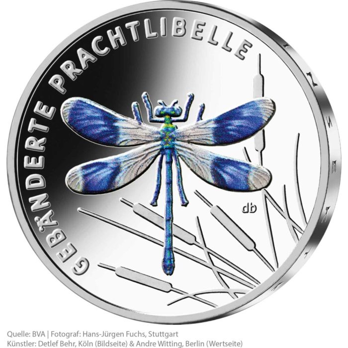 5-euro-gedenkmuenze-deutschland-2023-pp-prachtlibelle~2 5 euro Germany 2023 – Insects: Dragonfly - Image 1