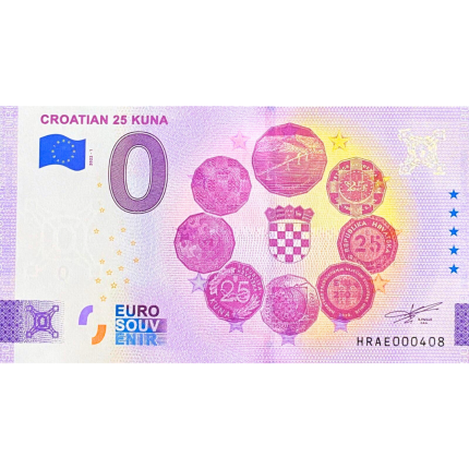 0 euro Croatia 2022 – 25 Croatian kuna