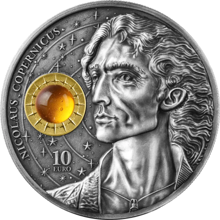 Серебряная монета 10 евро Мальта 2023 – Николай Коперник