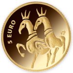 Gold coin 5 euro Latvia 2023 – Golden horses