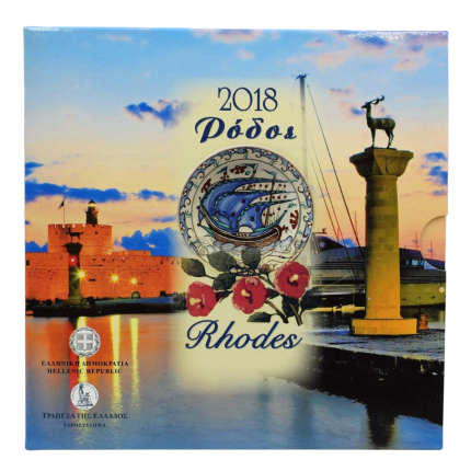 Банковский набор евро монет Греция 2018 BU