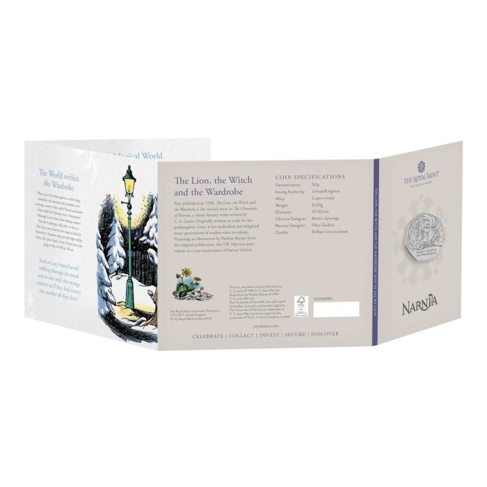 50 pence Reino Unido 2023 - Las crónicas de Narnia: El león, la bruja y el armario - Imagen 4