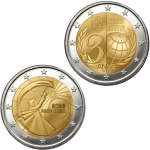 Komplekt 2 eurot Andorra 2023 – Suvine pööripäev + 30 aastat Andorra liikmelisust ÜROs
