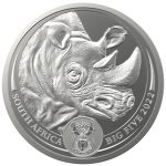 Moneta d'argento da 5 Rand sudafricani 2022 – Big Five: Rinoceronte - immagine 2