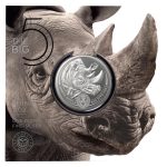 Moneta d'argento da 5 Rand sudafricani 2022 – Big Five: Rinoceronte