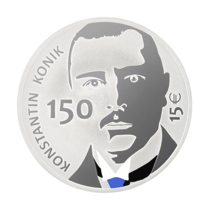 Cеребряная монета 15 евро Эстония 2023 – Константин Коник
