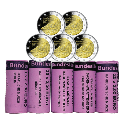 Rotoli da 2 euro Germania 2024 – Meclemburgo-Pomerania Anteriore (ADFGJ)