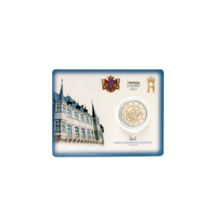 2 euros Luxemburgo 2024 – Fundición de metales BU (Royal Dutch Mint mintmark)