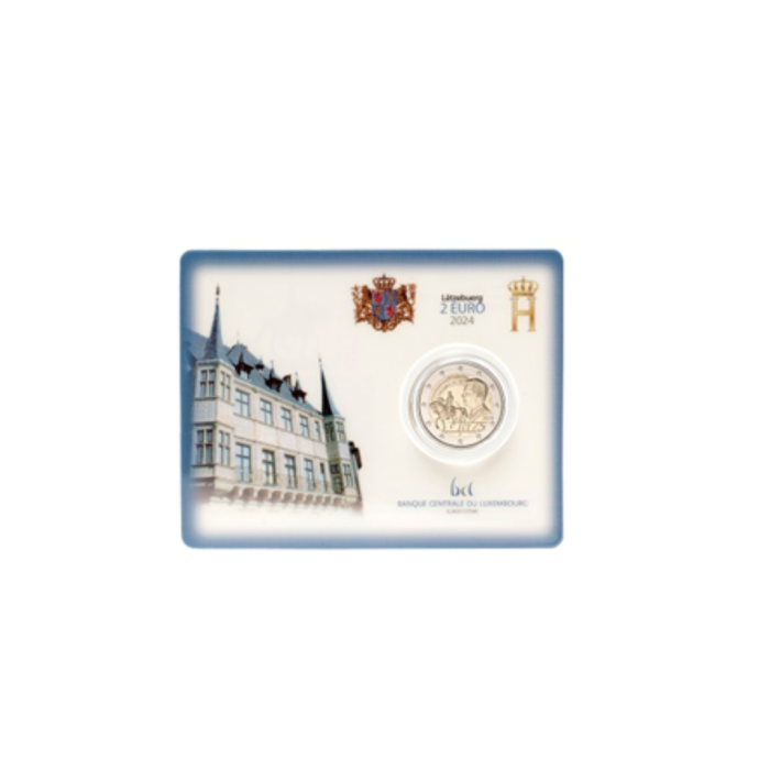 lux2024bu2 2 euro Luxembourg 2024 – 175th anniversary of the death of William II BU (Royal Dutch Mint mintmark) - Image 1