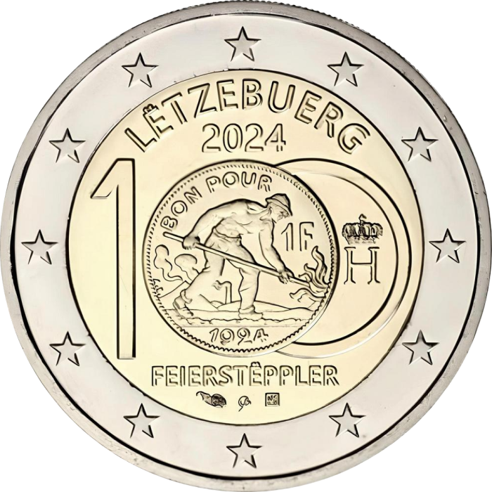 2 euroa Luxemburg 2024 – Metallivalu - Image 1