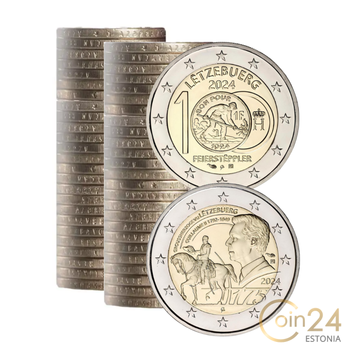 Rolls 2 euro Luxembourg 2024 – Metalli valamine + Willem II surma 175. aastapäev - Image 1