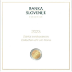 Euromüntide pangavoldik Sloveenia 2023 BU + 2 eurot + 3 eurot