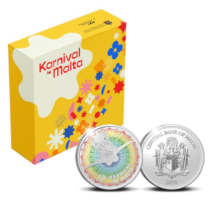 Värillinen hopeakolikko €10 Malta 2024 – Carnival Ta - Image 3