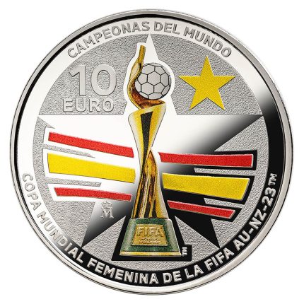 Moneta in argento colorato da 10€ Spagna 2023 – Mondiali femminili