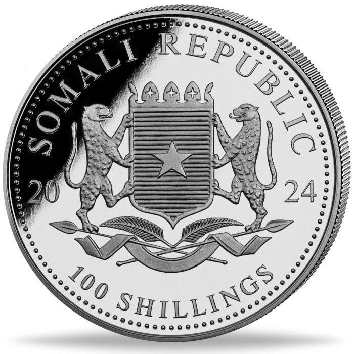 1oz_elephant_silber_2024_rs Moneda de Plata Somalia 100 Chelines 2024 – Elefante Somalí - Imagen 2