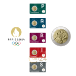2 eurot Prantsusmaa 2024 – Olümpiamängud Pariis 2024 (5 värvi – BU) - Image 2
