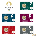 2 eurot Prantsusmaa 2024 – Olümpiamängud Pariis 2024 (5 värvi – BU)