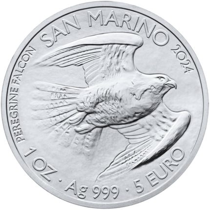 Серебряная монета €5 Сан-Марино 2024 – Сапсан