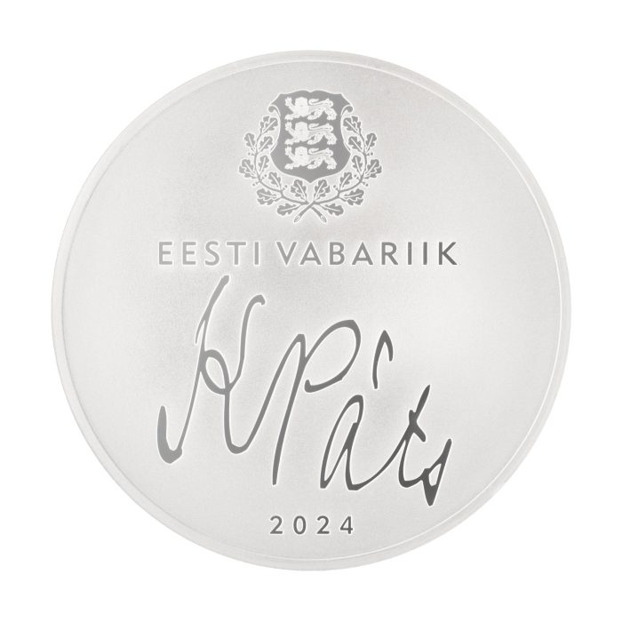 Moneda de plata 15 euros Estonia 2024 – Konstantin Päts - Imagen 2