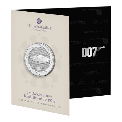 5 фунтов Великобритания 2023 – Шесть десятилетий агента 007: фильмы о Бонде 1970-х годов