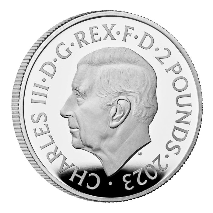 Moneda de Plata de 2 Libras Reino Unido 2023 – Seis Décadas de 007: Películas Bond de los Años 70 Proof - Imagen 3