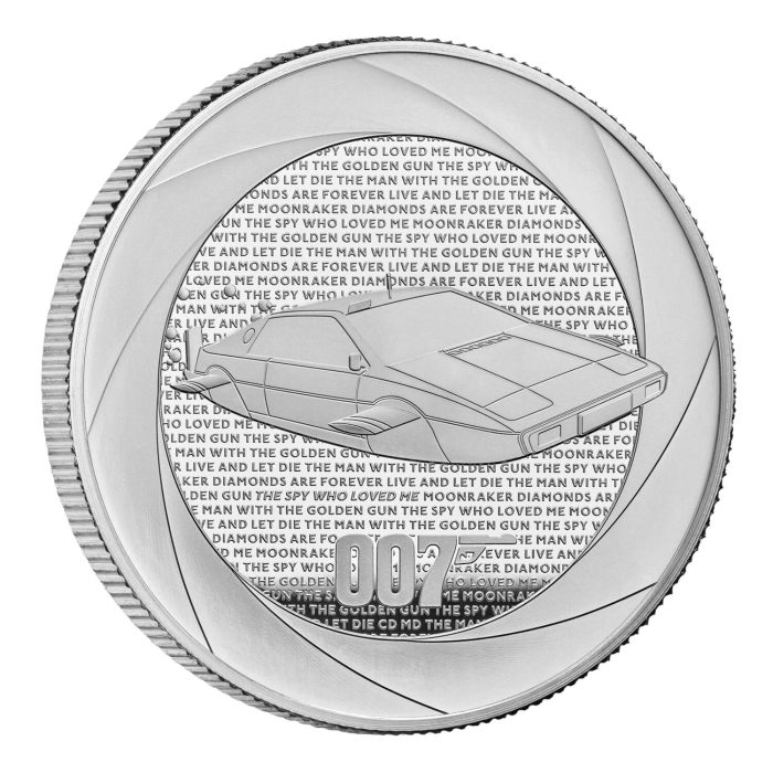 Moneda de Plata de 2 Libras Reino Unido 2023 – Seis Décadas de 007: Películas Bond de los Años 70 Proof - Imagen 2