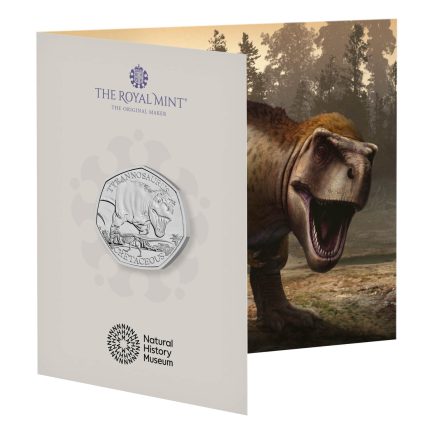 50 пенсов Великобритания 2024 — Тираннозавр