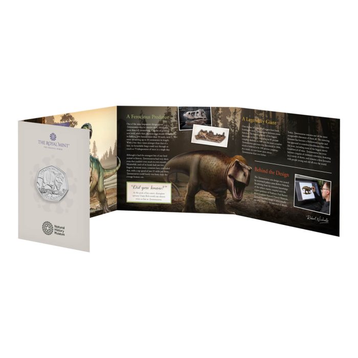 50 peniques Reino Unido 2024 – Tyrannosaurus - Imagen 4