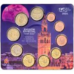 Bank set of euro coins Spain 2024 BU + 2 commemorative coins (World Money Fair 2024)