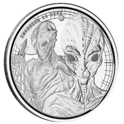 Silver coin 5 cedi Ghana 2023 – Alien