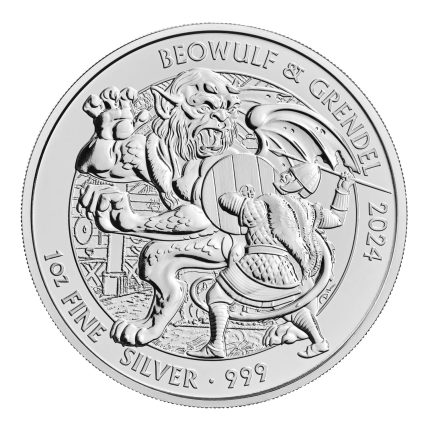 Серебряная монета £2 Великобритания 2024 – Британские мифы и легенды: Беовульф и Грендель