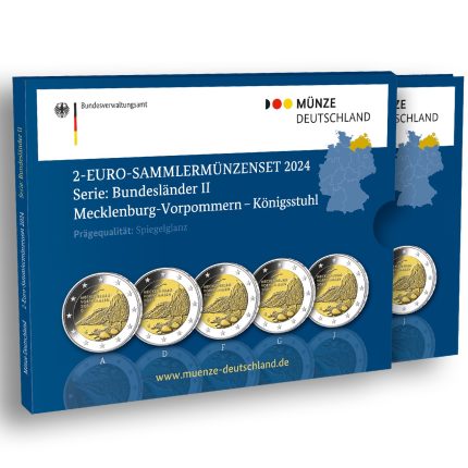 2 евро Германия 2024 – Мекленбург-Передняя Померания (ADFGJ) Proof