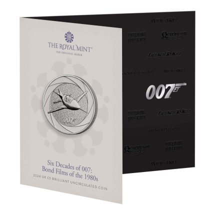 5 фунтов Великобритания 2024 – Шесть десятилетий агента 007: фильмы о Бонде 1980-х годов
