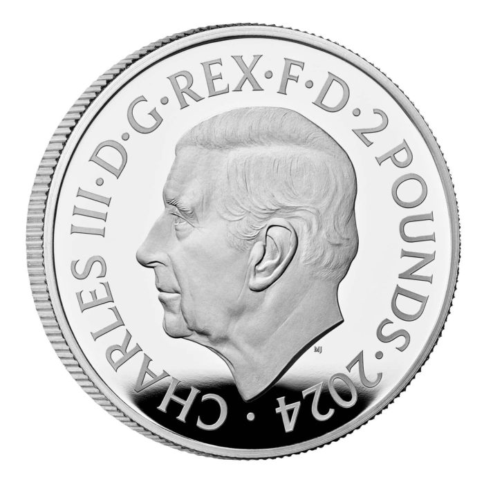 Moneda de Plata de 2 Libras Reino Unido 2024 – Seis Décadas de 007: Películas Bond de los Años 80 Proof - Imagen 3