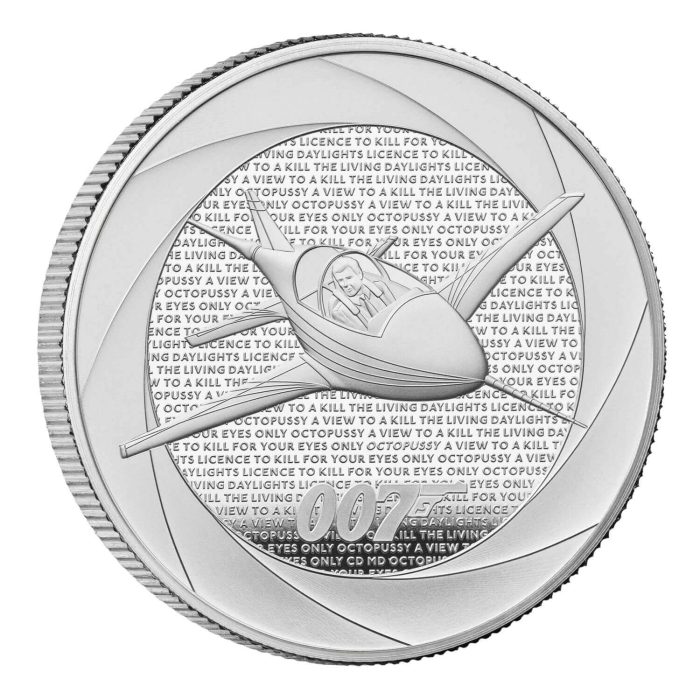 Moneda de Plata de 2 Libras Reino Unido 2024 – Seis Décadas de 007: Películas Bond de los Años 80 Proof - Imagen 2