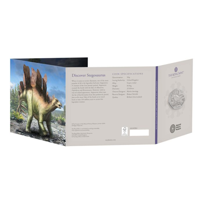 50 penni Ühendkuningriik 2024 – Stegosaurus - Image 5