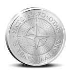 Серебряная монета €10 Бельгия 2024 – 75-летие НАТО