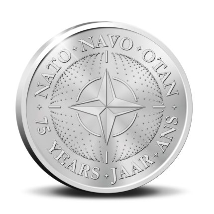 Серебряная монета €10 Бельгия 2024 – 75-летие НАТО