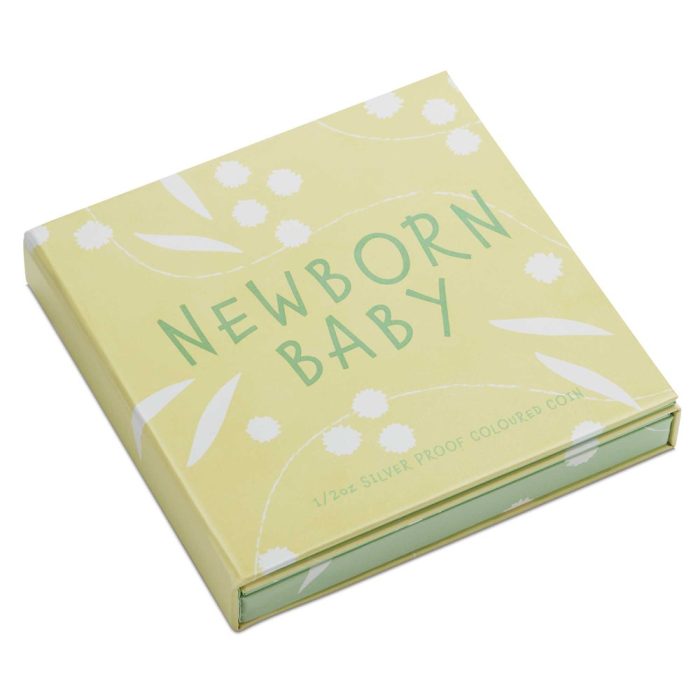 Moneda de plata coloreada $0.50 Australia 2024 – Recién Nacido - Imagen 3