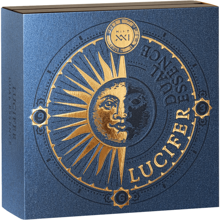 Moneta Argento Dorato 2000 Franchi Camerun 2023 – Doppia Essenza: Lucifero - immagine 6