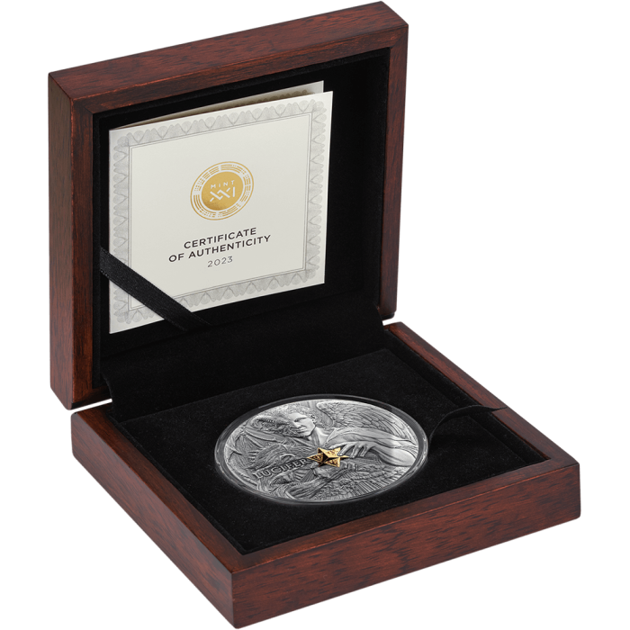 Moneta Argento Dorato 2000 Franchi Camerun 2023 – Doppia Essenza: Lucifero - immagine 5