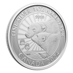 Moneta d'argento da $5 Canada 2024 – Maestosi orsi polari