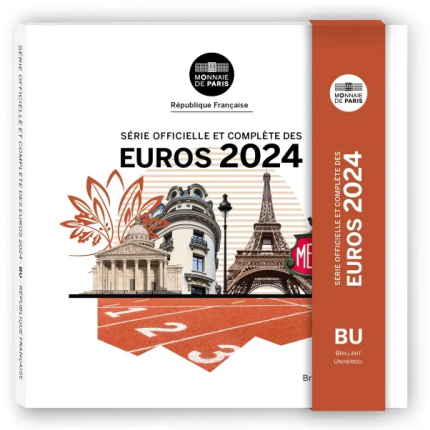 Банковский набор евро монет Франция 2024 BU