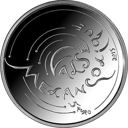 Серебряная монета 5 евро Латвия 2015 — Меланхолический вальс
