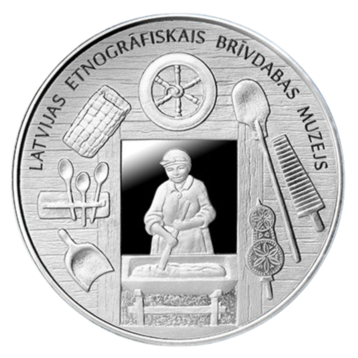 Moneda de plata 5 euros Letonia 2024 – Across the Times - Imagen 1