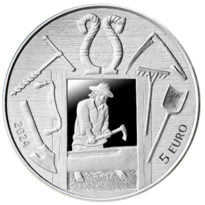 Moneda de plata 5 euros Letonia 2024 – Across the Times - Imagen 2