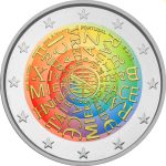 Цветная монета 2 евро Португалия 2023 - Мир